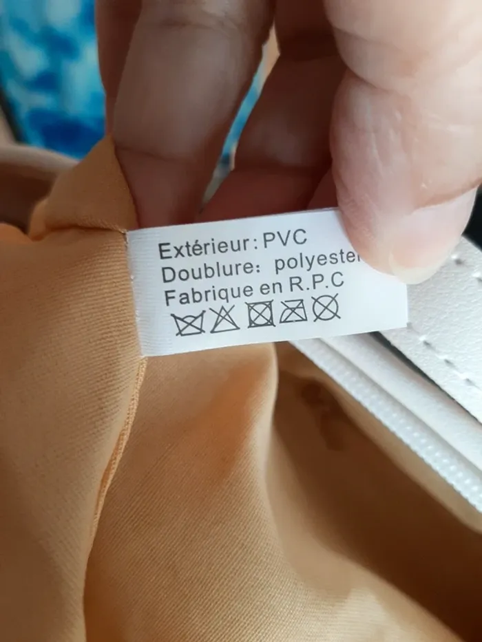 Grand Sac à main crème et blanc - photo numéro 3