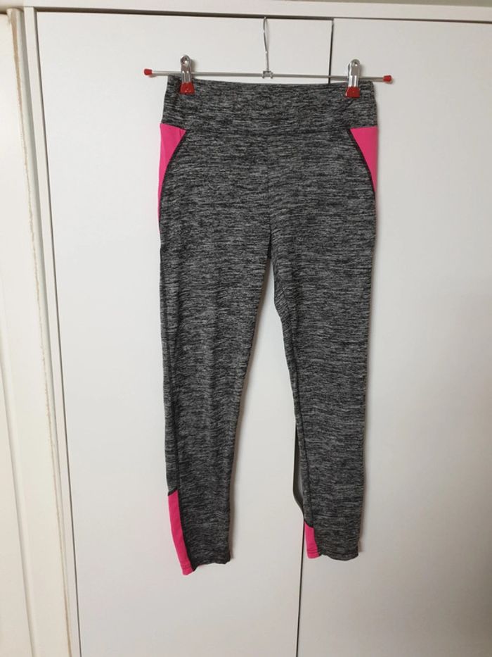 Legging gris chine/ rose S/M - photo numéro 2