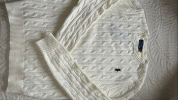 Pull Torsadé Ralph Lauren Blanc