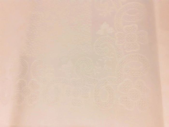Neuf 1 Nappe et 12 serviettes damassé metis crème - photo numéro 10