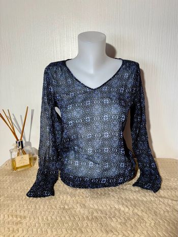 💙 Blouse DDP Imprimée Bleue - Taille S
