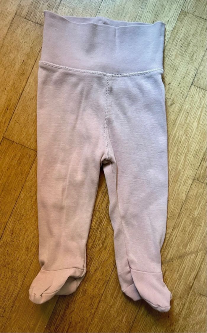 Lot de 2 Pantalons Bébé H&M - 3 Mois - Rose Pâle & Blanc 🌸 - photo numéro 2