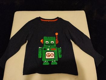 Tee shirt sequins réversibles robot