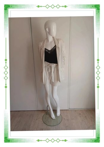 Ensemble short et blazer rayé