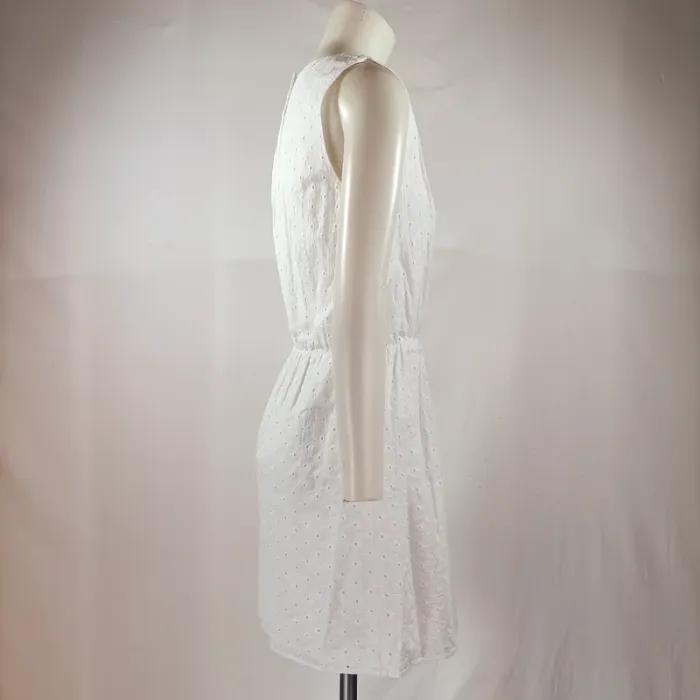 Robe courte - Sud Express - Blanche printemps été broderie anglaise A1132 - photo numéro 5