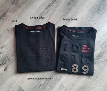 2 t-shirts Teddy Smith 10 ans état impeccable !