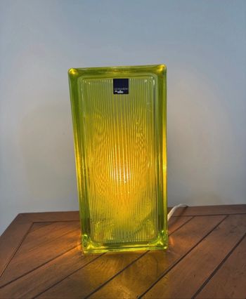 Lampe brique de verre Léonardo vintage 70 - bon état