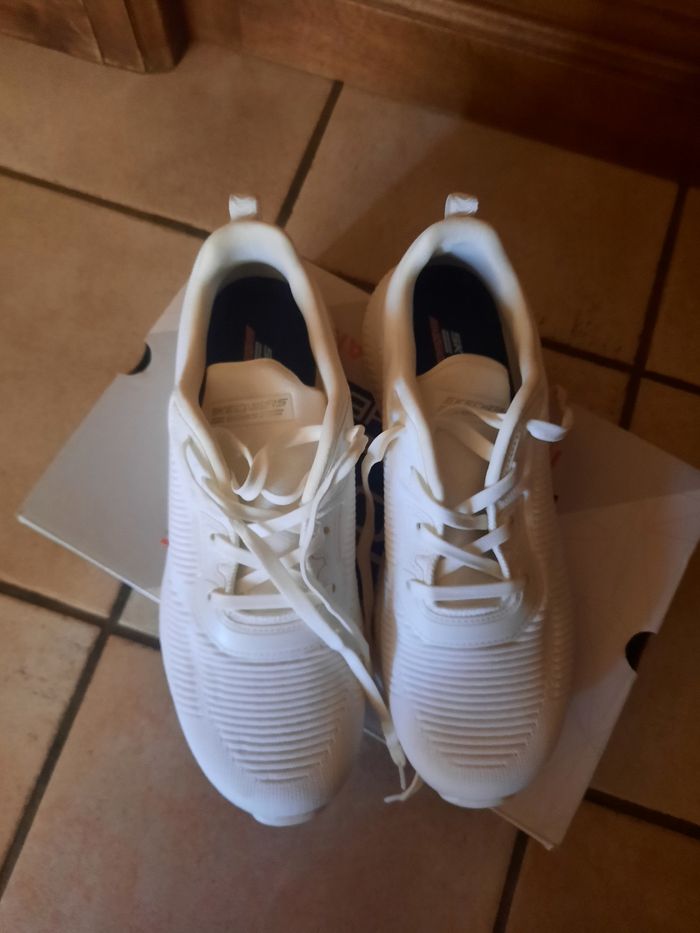 Baskets blanches femme Skechers - photo numéro 7