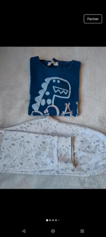 Pyjamas garçon en 100% coton