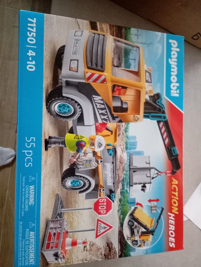 Playmobil chantier camion grue garçon