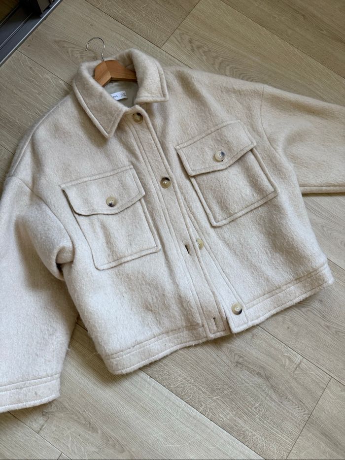 Veste courte et chaude écrue Mango Ts