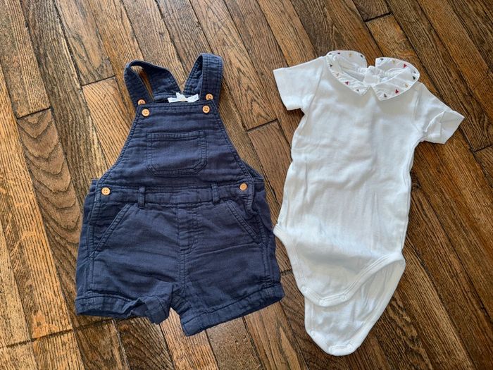 Salopette et body Bout’chou 6 mois