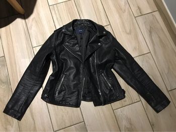 Veste similicuir noir kiabi 38