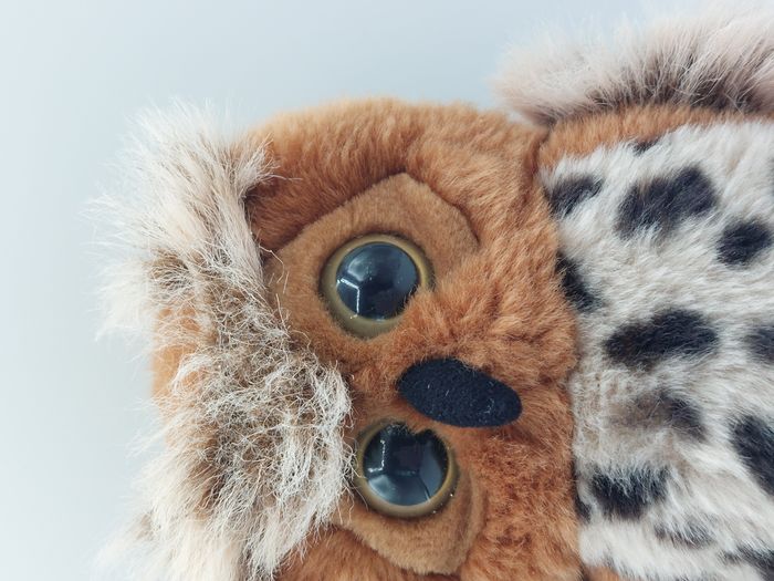 Peluche doudou hibou chouette LASCAR marron beige noir 20 cm - photo numéro 2