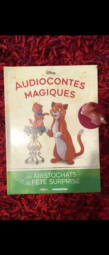 Les aristochats2. livre+figurine audioconte magique Disney Altaya audio conte audio compte