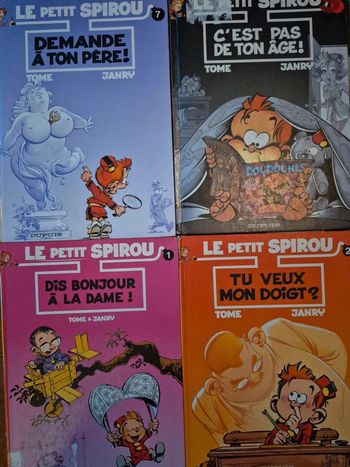 Lot  de 4  bandes dessinées  Le  petit  spirou