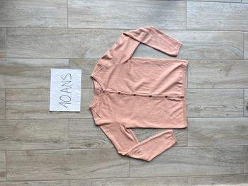 Gilet rose fille 10 ans