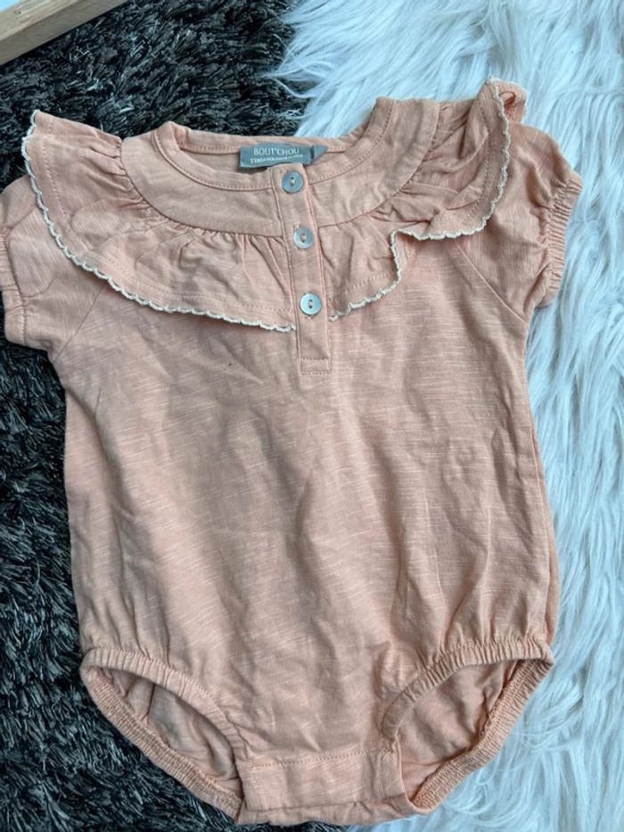 Combinaison manches courtes pêche - bout’chou 3 mois - photo numéro 2