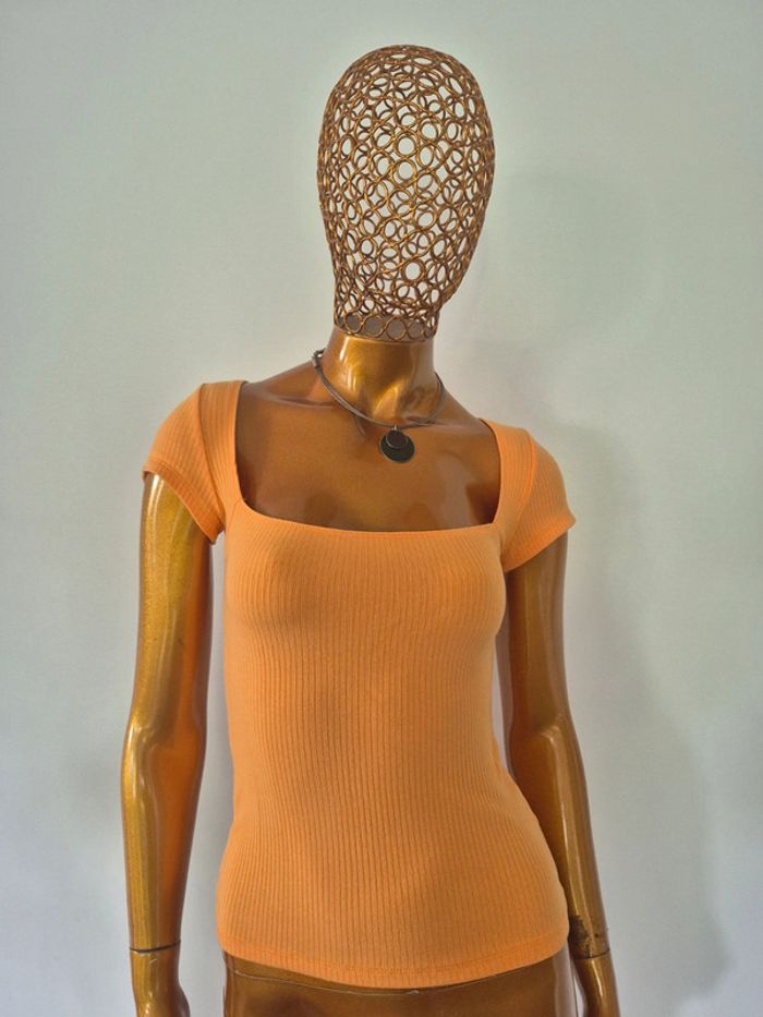 Tee-shirt Femme Manches Courtes Orange