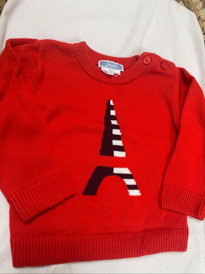 Pull Jacadi garçon Tour Eiffel idéal Noël - photo numéro 2