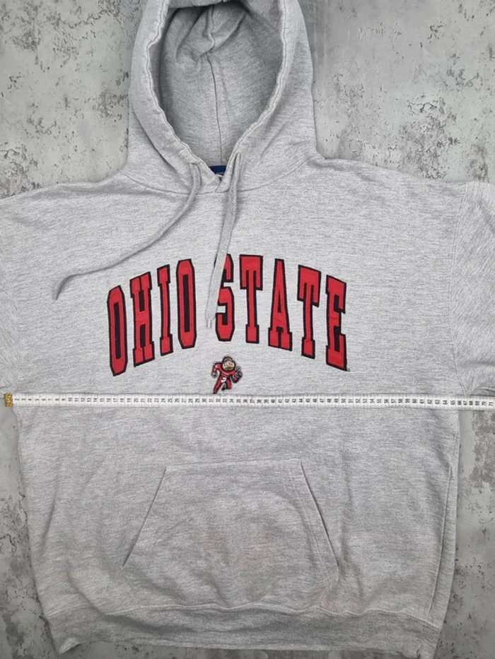 Sweat à capuche universitaire Ohio State gris clair – Taille 2X / 56-58 FR (mesures en photos) - photo numéro 8