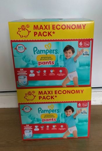 Lot couches Pampers premium pants taille 6 