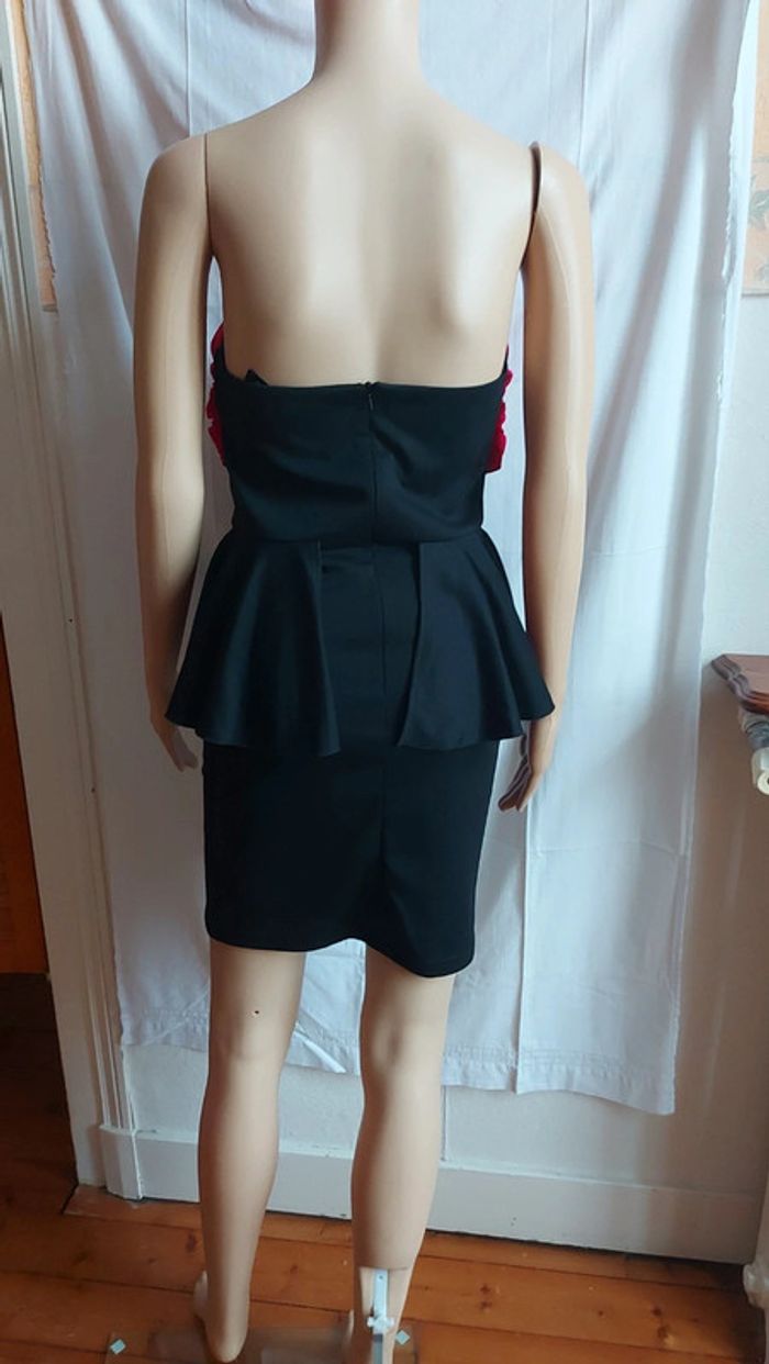 Robe noir et rose - bustier - moulante / paprika taille M - photo numéro 2