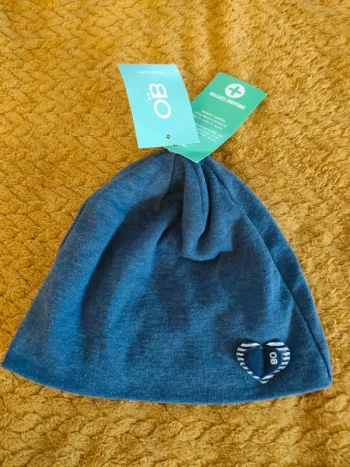 Bonnet bleu 6-12 mois Obaïbi