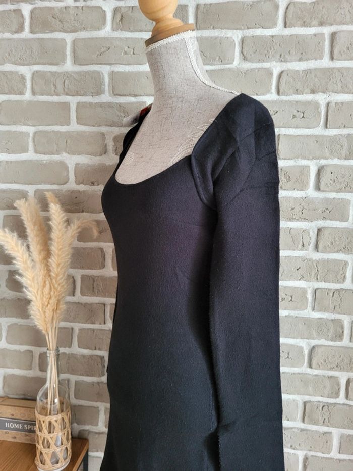 Robe moulante en maille noire très douce Zara neuve avec étiquette - photo numéro 9