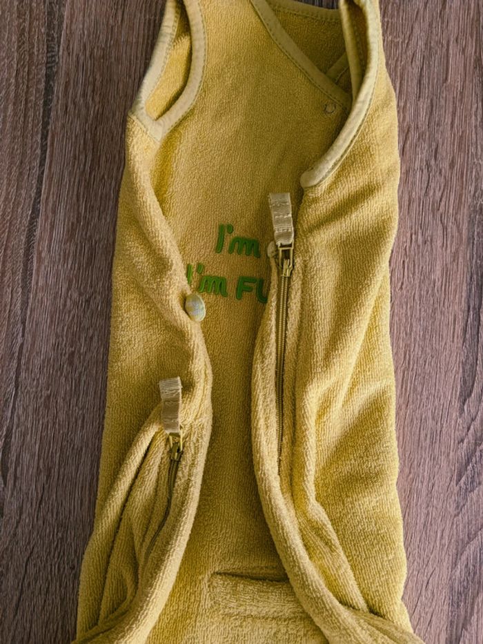 Gigoteuse éponge premier mois jaune vert anis clair 60 cm baby boom - photo numéro 3