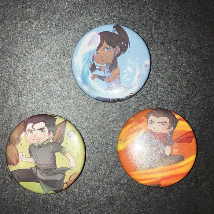 Set de 3 Badges Avatar The Legend Of Korra (Korra - Mako - Bolin) - photo numéro 2