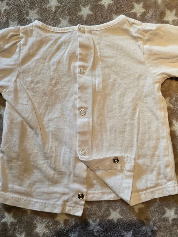 Lot de 2 t-shirts fille ML 6 mois - photo numéro 5