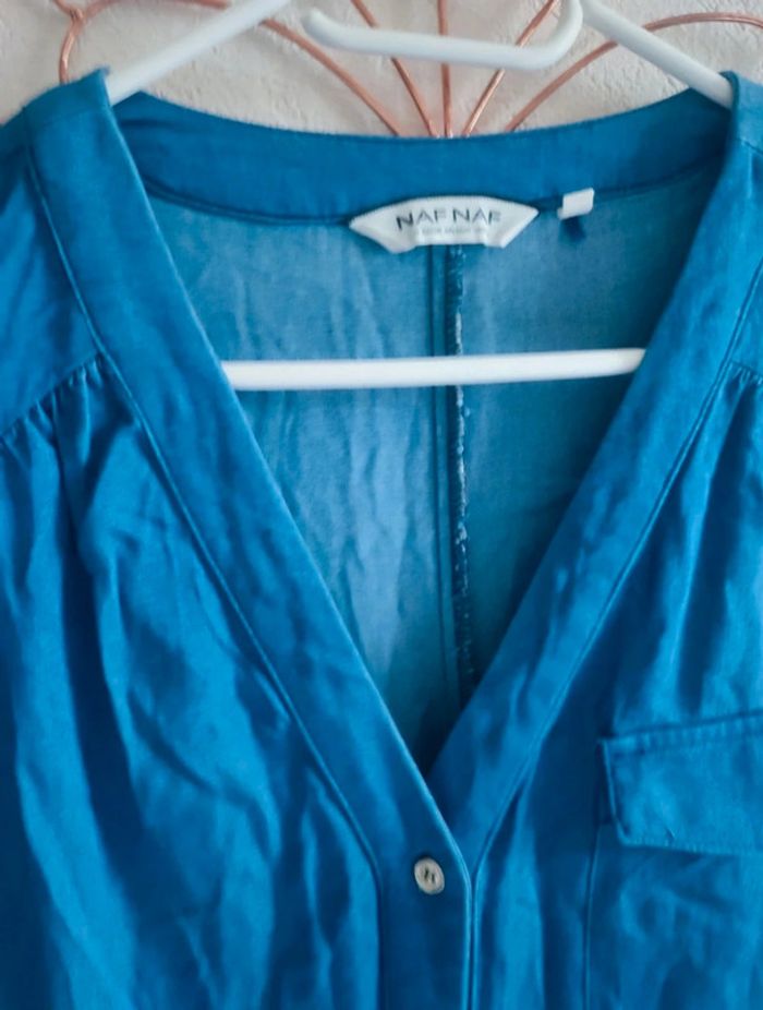 Jolie robe couleur jeans , robe d'été Naf Naf 💖 taille 38 - photo numéro 2