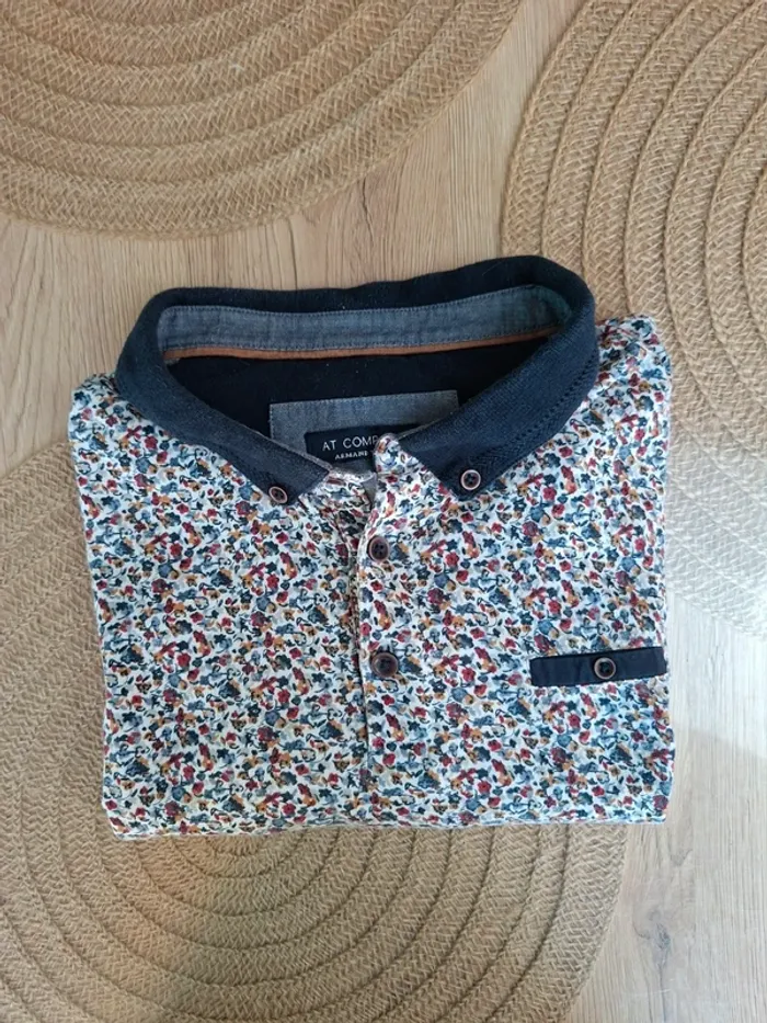 Polo Armand Thiery AT Company – Taille M – Motif fleuri chic - photo numéro 3