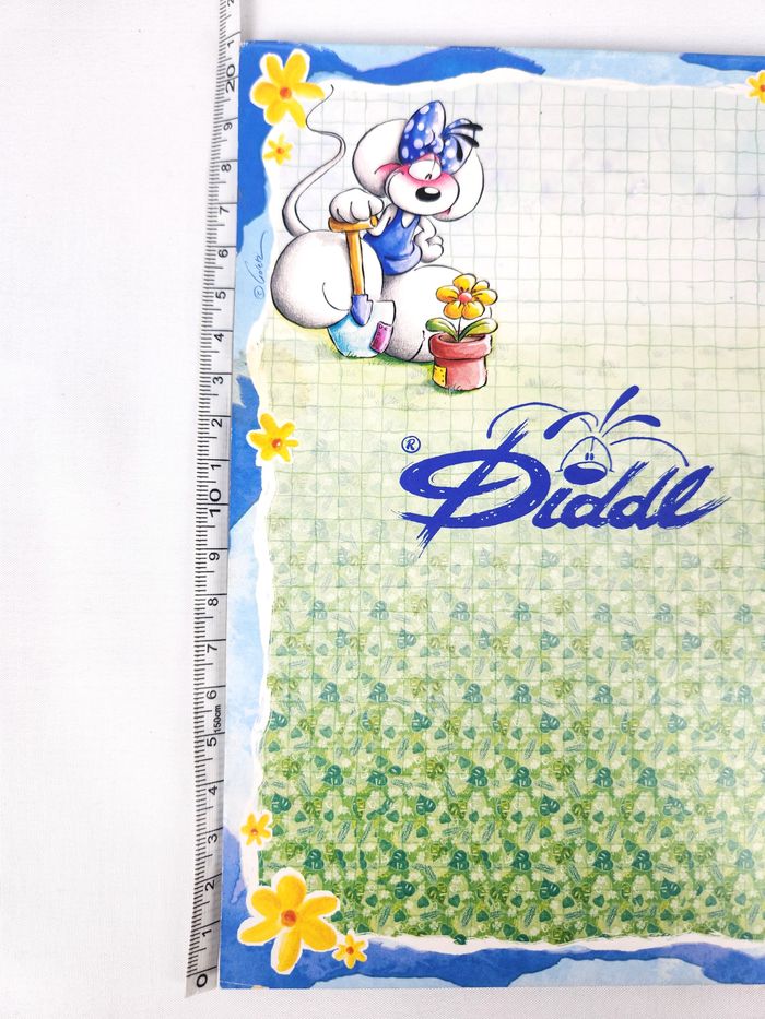 Bloc de Feuilles Diddl Original A5 "Avec pelle et pot" - 25 Feuilles - Très Bon État - photo numéro 4