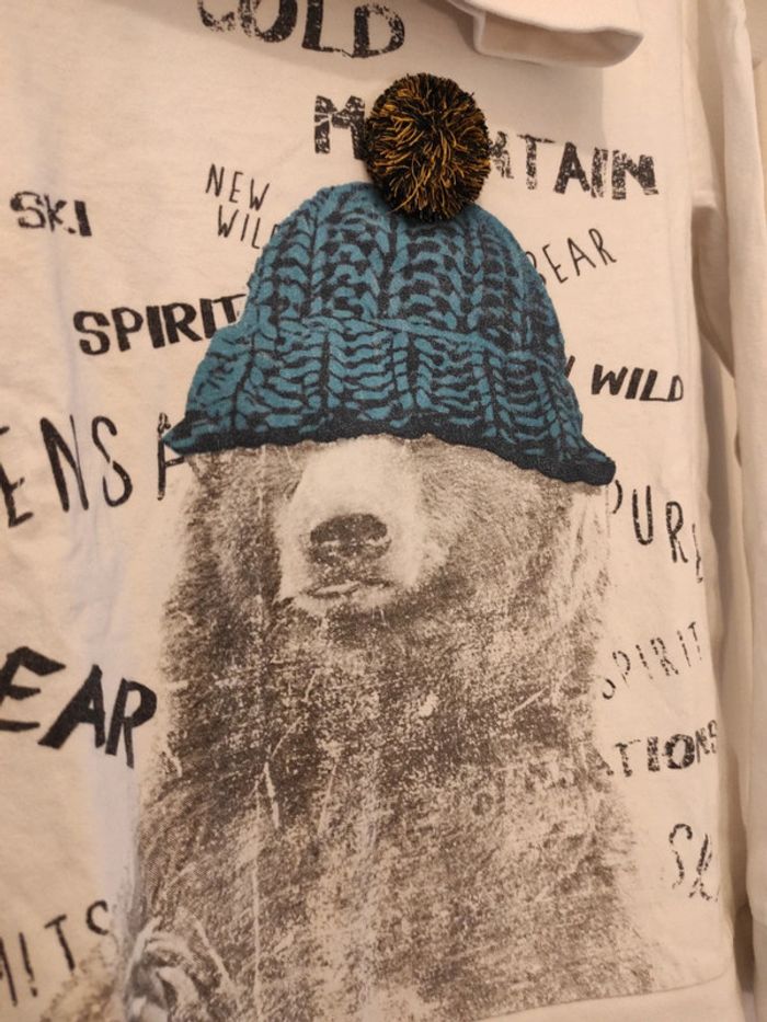 T shirt col roulé écru - photo numéro 2