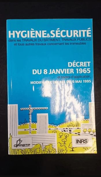 livre Hygiène & sécurité dans les travaux du bâtiment travaux publics Très bon état