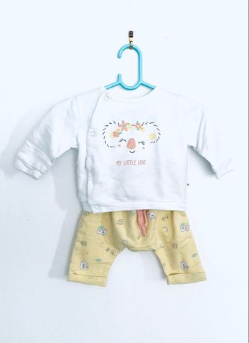 Ensemble jogging et tee-shirt manches longues « In Extenso » taille 3 mois
