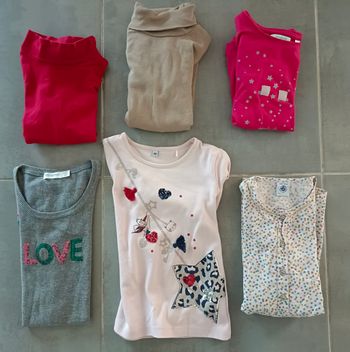 Lot de hauts hiver fille en 6 ans