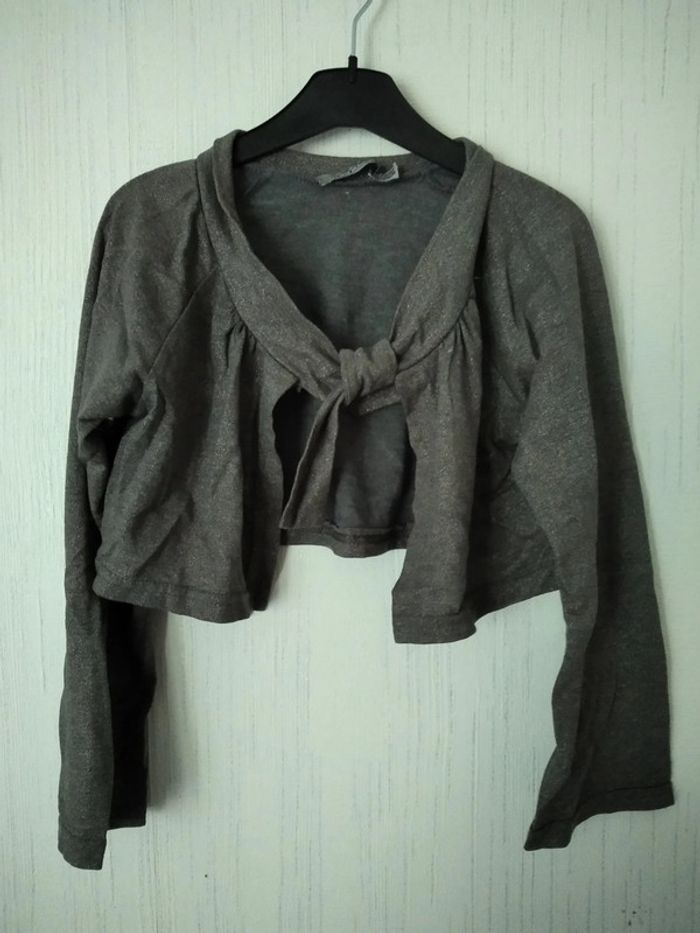 gilet gris manches longues 5 ans Tape à l'oeil