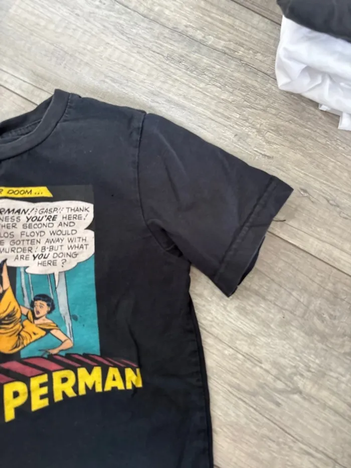 T-shirt noir, Superman - photo numéro 3