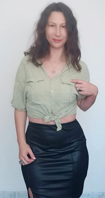 Chemisier court à nouer Bershka