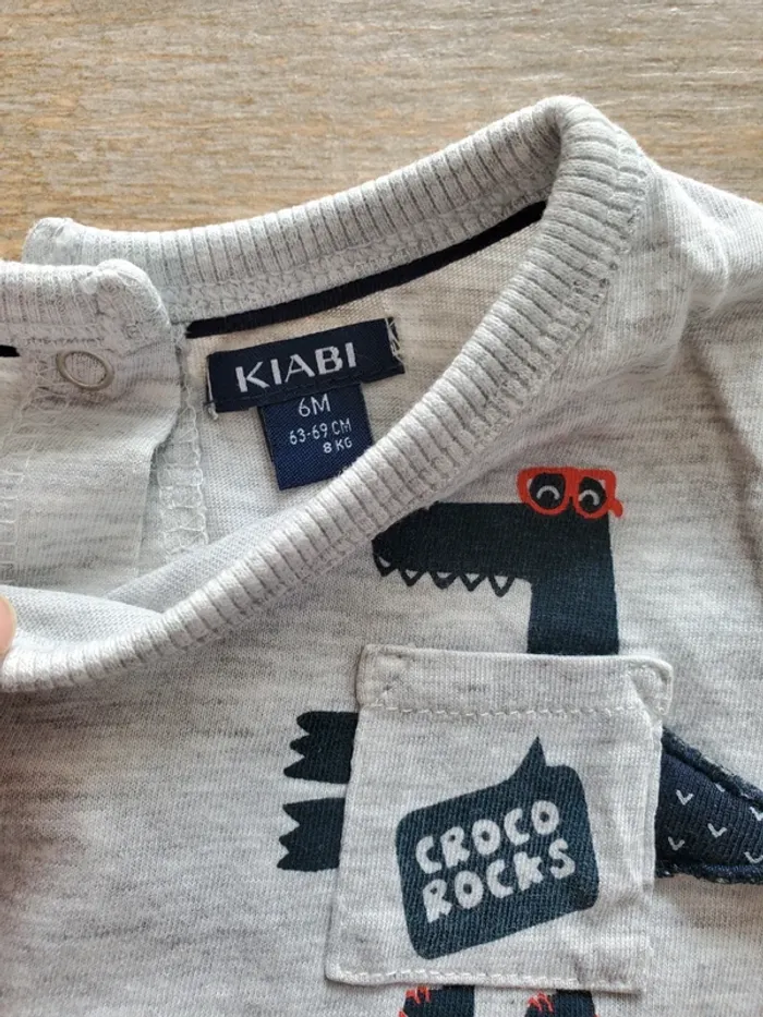 T shirt manches courtes Kiabi 6 mois - photo numéro 3