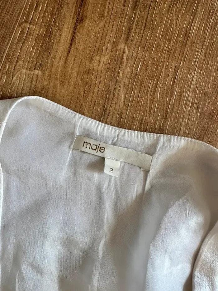 Blouse Maje blanc cassé taille 36 - photo numéro 4