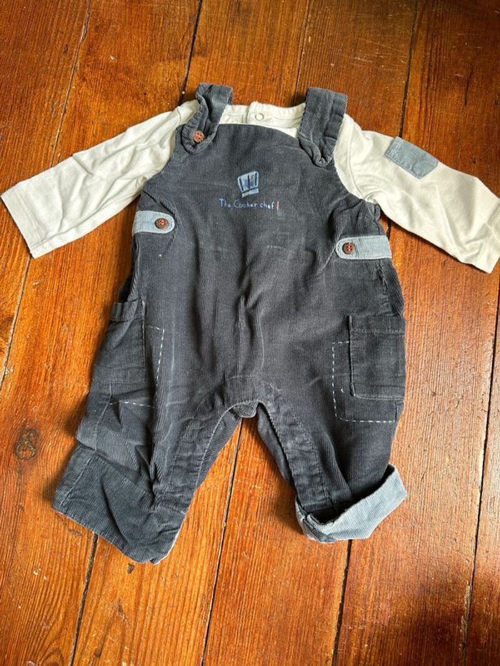 Salopette Vertbaudet bleu marine 1 mois