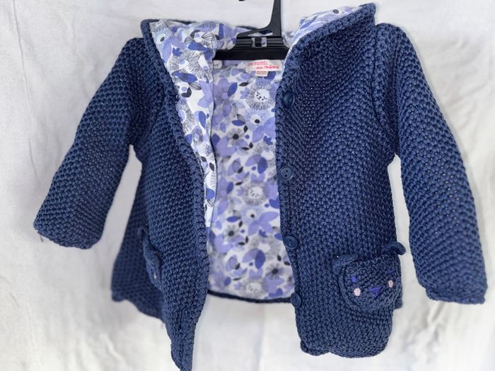 Veste laine bleu marine, Du pareil au même, 2 ans - photo numéro 2