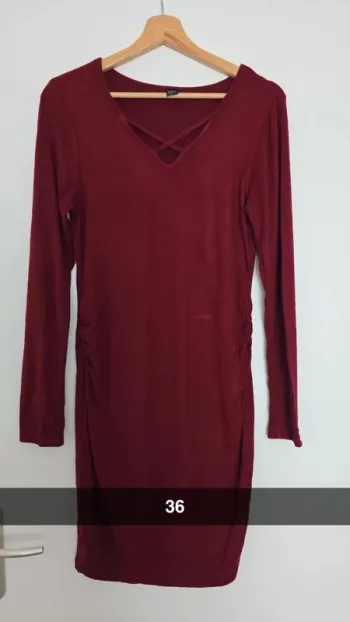 Robe de grossesse bordeaux