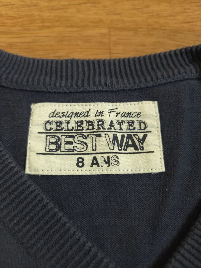 Gilet / Cardigan Bleu Marine best way unisex Taille 8 Ans - photo numéro 3