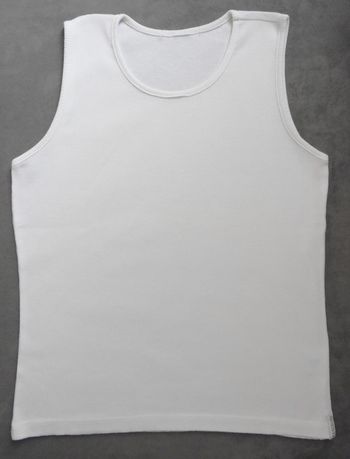 Debardeur blanc cotele. Decathlon. Coton. Taille 36 / 38