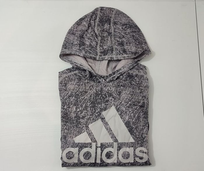 Vêtement Homme garçon Sweat sweatshirt à capuche gris Adidas taille XL garçon #Retrostreet